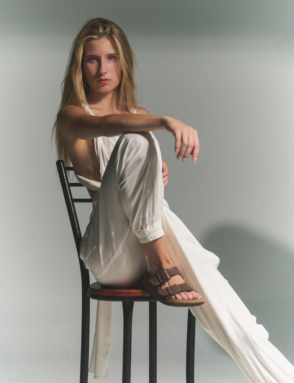 Jumper Tiras cruzadas Mooring crudo Mujer