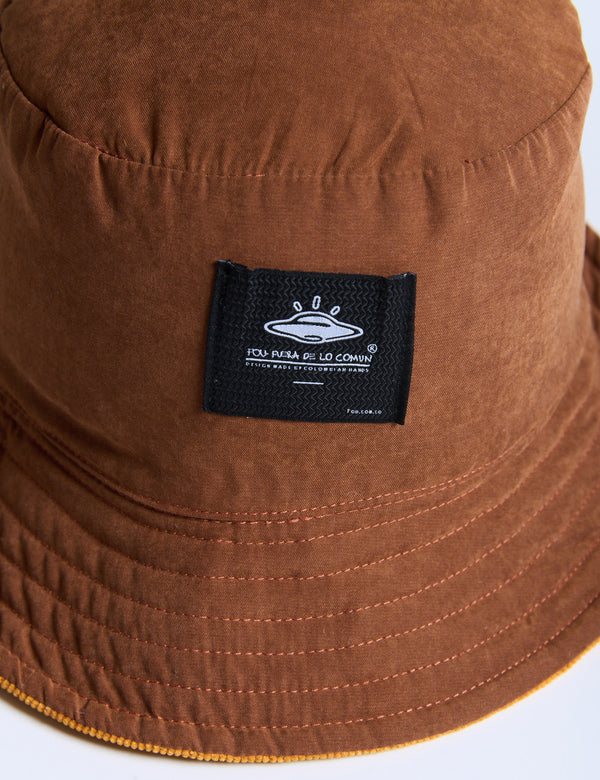 Fisher Hat duplex Mostaza + Chocolate Unisex