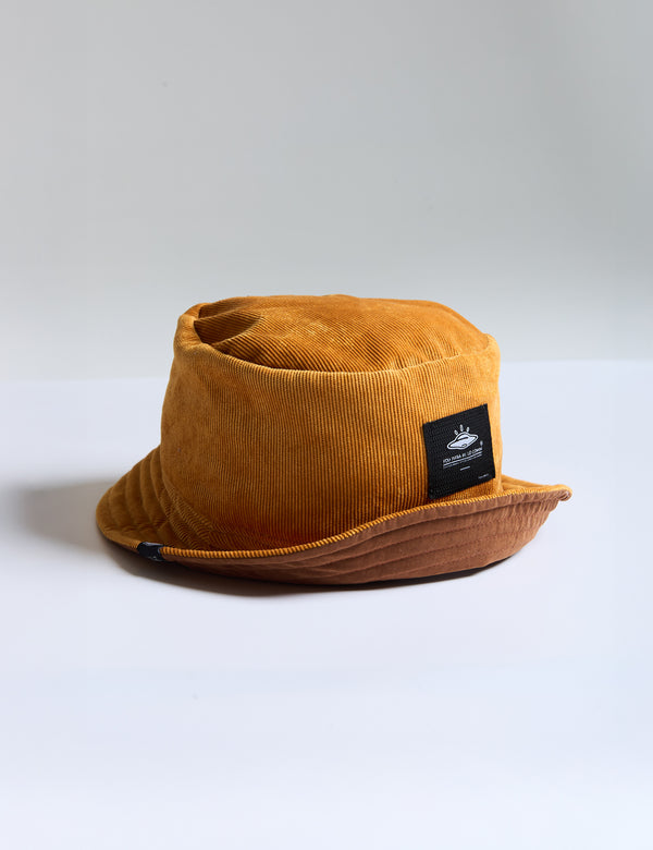 Fisher Hat duplex Mostaza + Chocolate Unisex