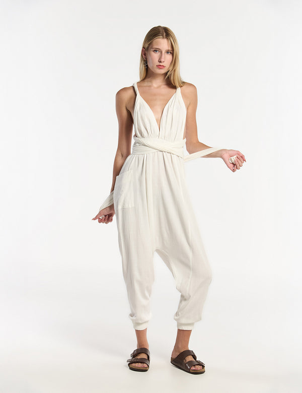 Jumper Tiras cruzadas Mooring crudo Mujer