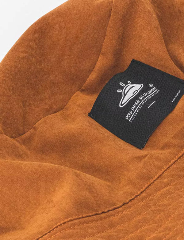 Fisher Hat duplex Mostaza + Chocolate Unisex