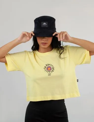 Camiseta Oversize Pacifista amarillo Mujer