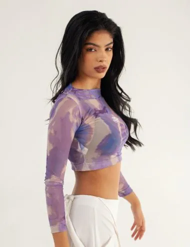 Crop Top largo Mesh manga larga Orion Mujer