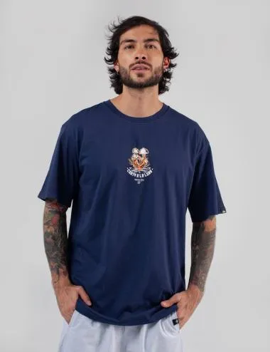 Camiseta Oversize  Canto a la luna  Azul Navy Hombre