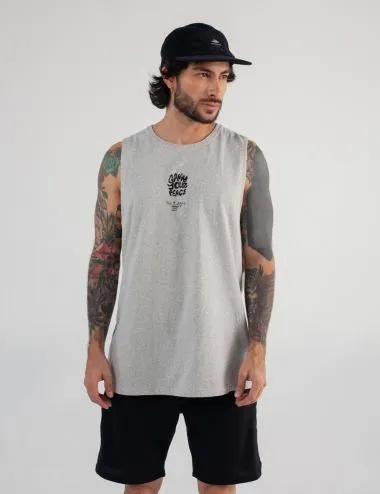 Camisilla Oversize Grow Your Peace gris jaspe Unisex