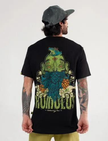 Camiseta Regular Fit Humulus  negro Hombre