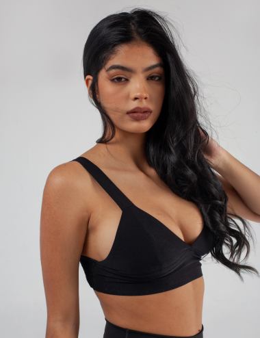 Bra Top Triangulo Nicte negro Mujer