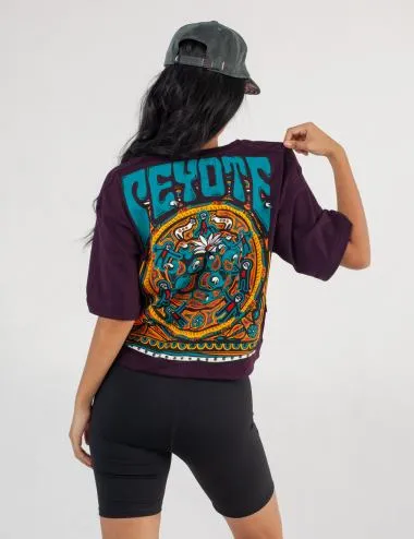 Camiseta Oversize peyote purpura Mujer