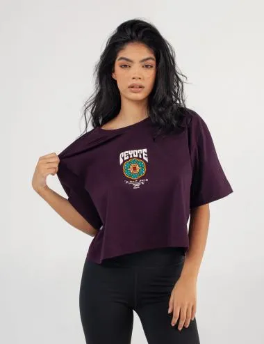 Camiseta Oversize peyote purpura Mujer