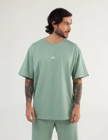 Camiseta Oversize  Renewal Verde Menta  Hombre