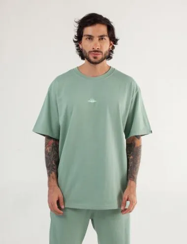 Camiseta Oversize  Renewal Verde Menta  Hombre