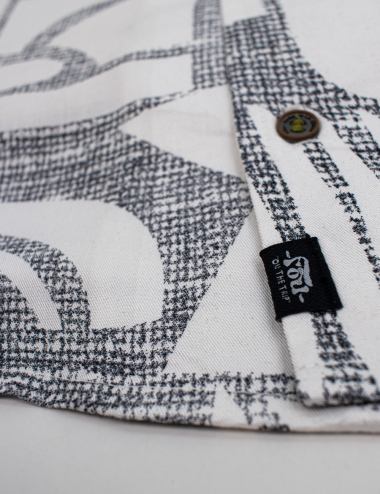 Camisa Cuello Sport manga corta  Colibri crudo + negro Hombre