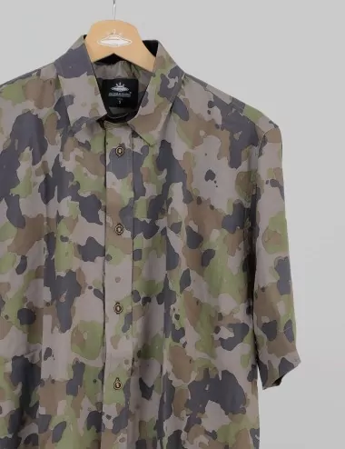 Camisa Oversize Yowie verde militar Hombre