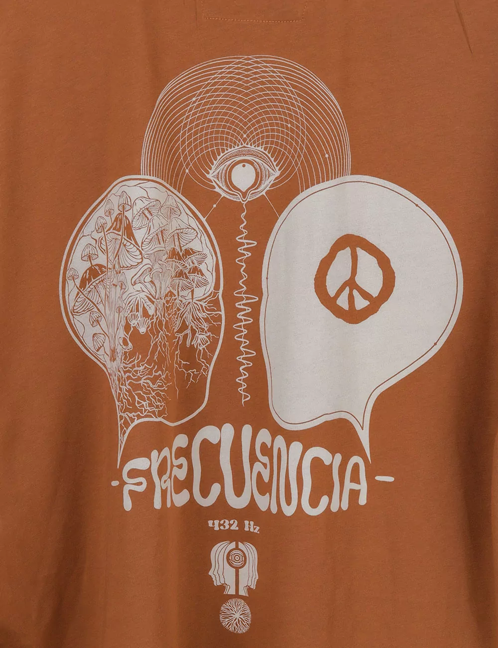 Camiseta Oversize Frecuencia terracota Hombre