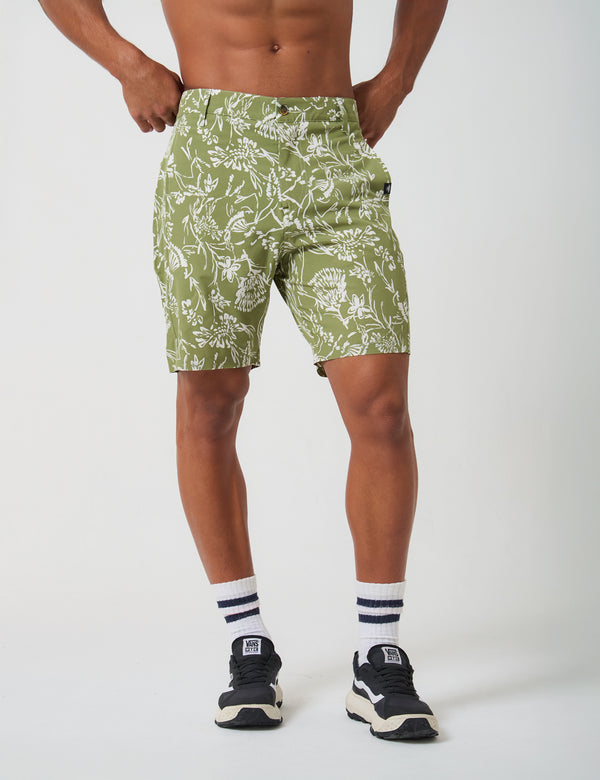 Recess Short 18" Verde + beige Hombre