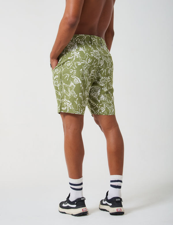 Recess Short 18" Verde + beige Hombre