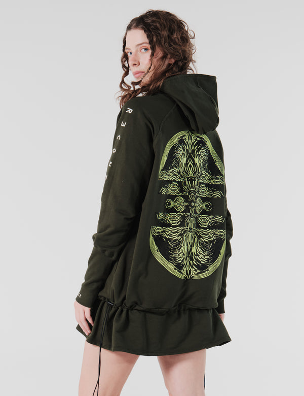 Vestido Loose Fit Pachacutep Verde Militar Mujer
