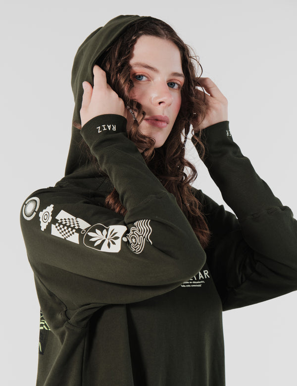 Vestido Loose Fit Pachacutep Verde Militar Mujer