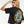 Camiseta Oversize Woody  negro Mujer