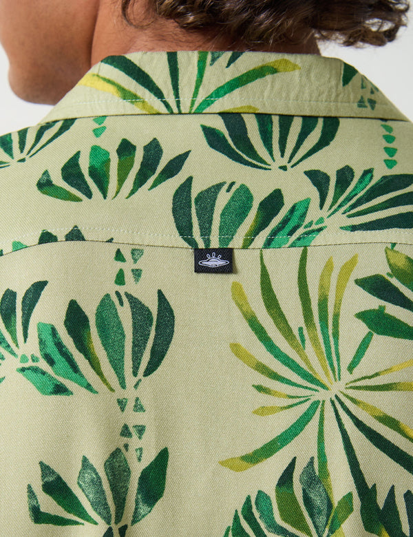 Camisa Cuello Sport manga corta Acre verde Hombre