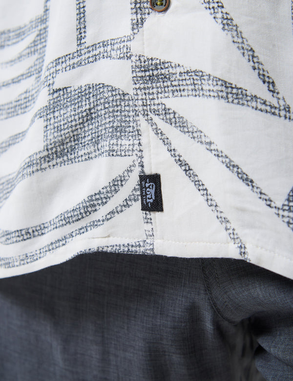 Camisa Cuello Sport manga corta Colibri crudo + negro Hombre