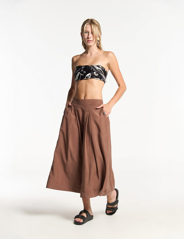 Pantalón Culotte Arcilla Mujer