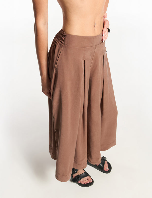Pantalón Culotte Arcilla Mujer