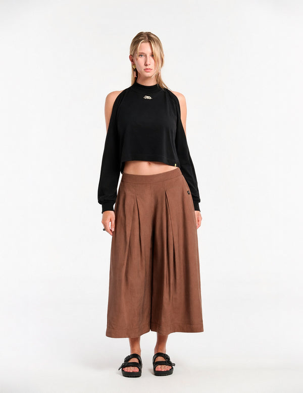 Camibuso Manga Abertura Fou negro Mujer