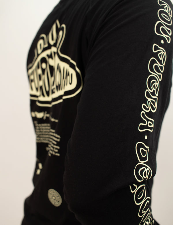 Camibuso Regular Fit One the trip negro Hombre