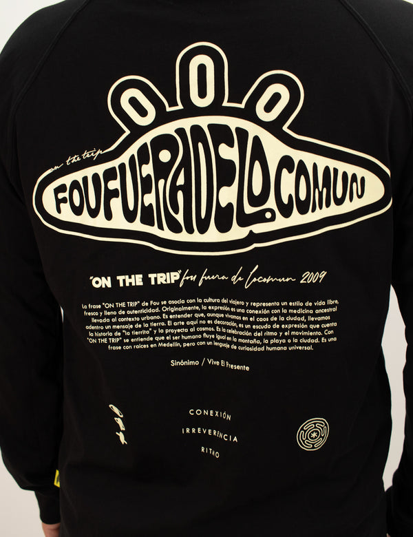 Camibuso Regular Fit One the trip negro Hombre