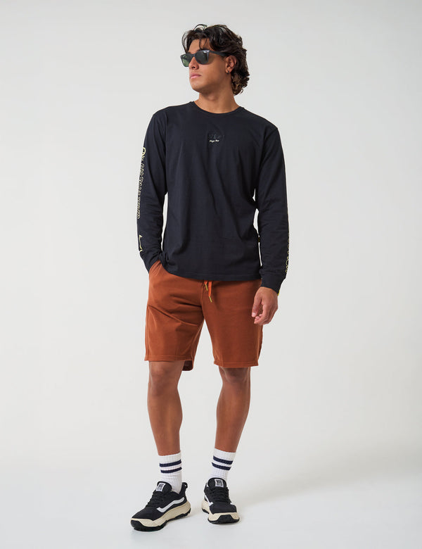 Camibuso Regular Fit ON THE TRIP negro Unisex