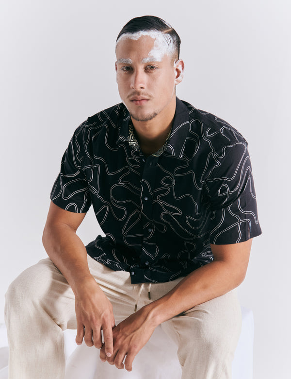 Camisa Regular Fit Born negro Hombre