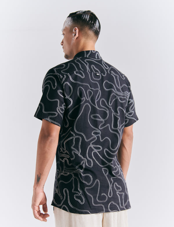 Camisa Regular Fit Born negro Hombre