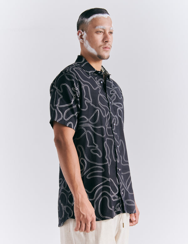 Camisa Regular Fit Born negro Hombre