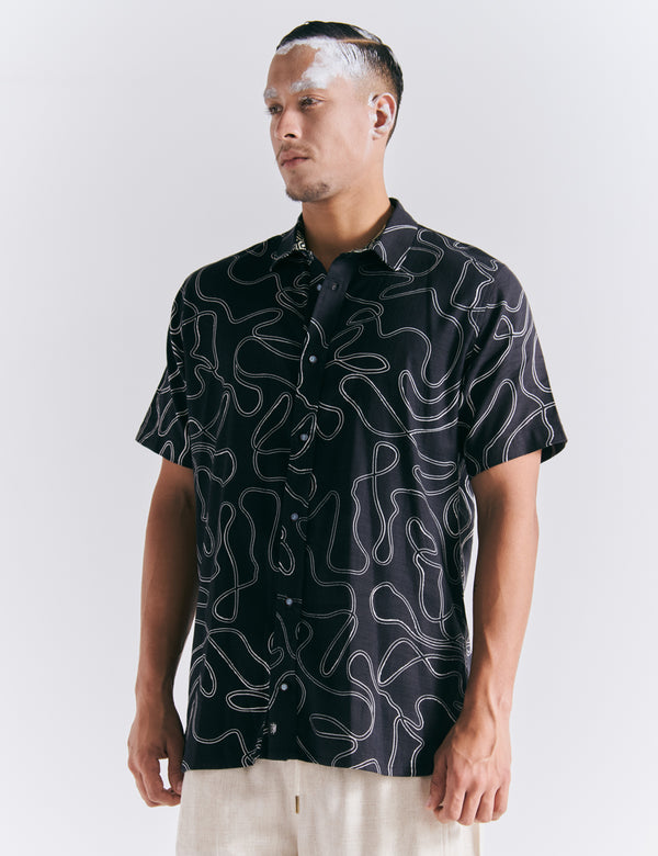 Camisa Regular Fit Born negro Hombre