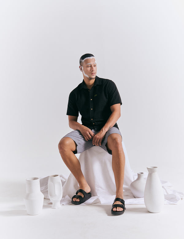 Camisa Regular Fit Coal negro Hombre