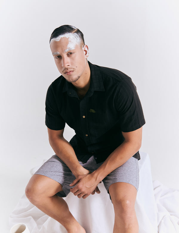 Camisa Regular Fit Coal negro Hombre