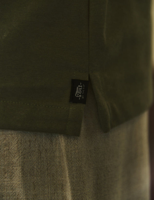 Camiseta Cuello Sport manga corta  Mineral  verde Hombre