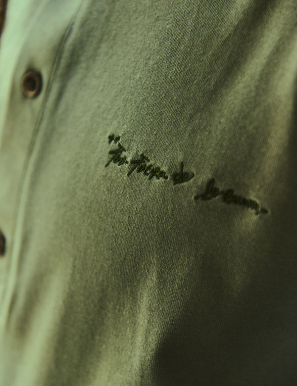 Camiseta Cuello Sport manga corta  Mineral  verde Hombre