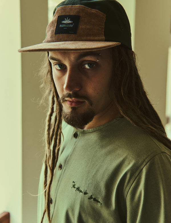 Camiseta Cuello Sport manga corta  Mineral  verde Hombre