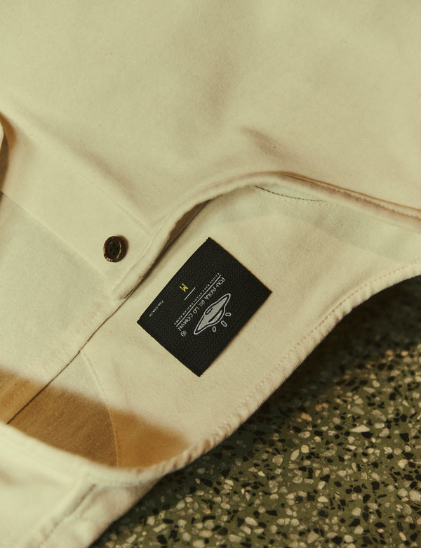 Camiseta Cuello Sport manga corta  Chalk  crudo Hombre