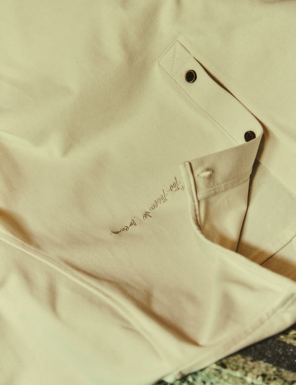 Camiseta Cuello Sport manga corta  Chalk  crudo Hombre