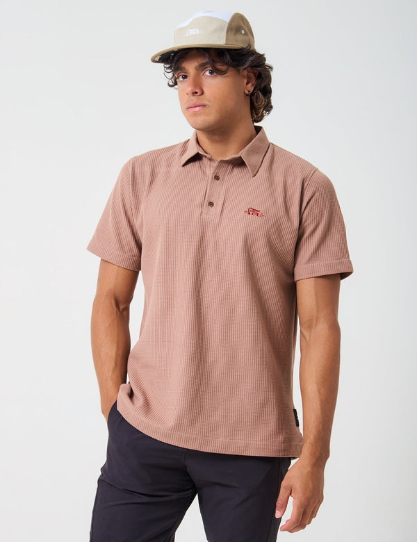 Camisa Polo  Aventurina marron Hombre