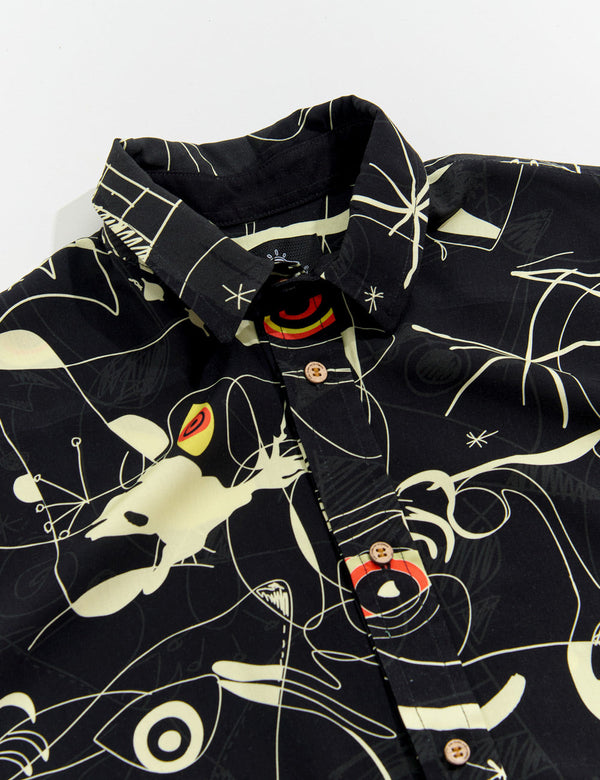 Camisa Regular Fit Miro  negro + crudo Hombre