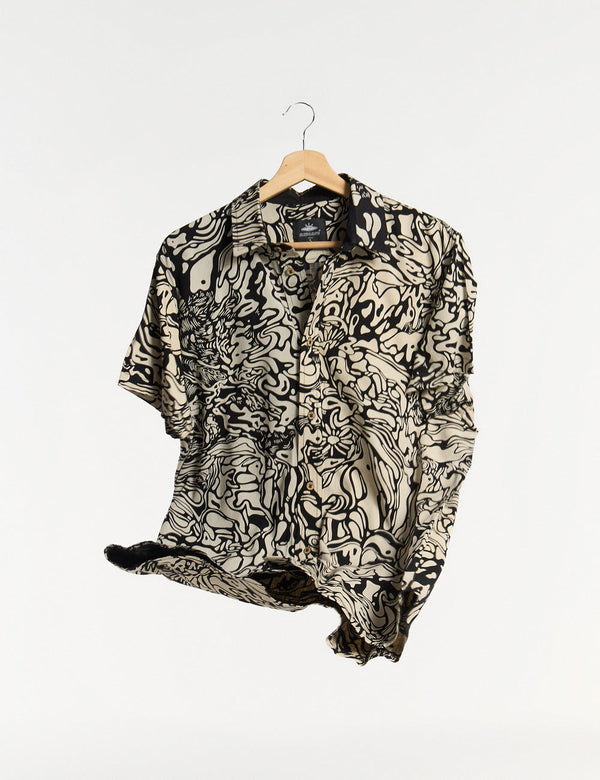  FOU Tienda  foutienda.myshopify.com camisa-regular-fit-pareidolia-negro-crudo-hombre      