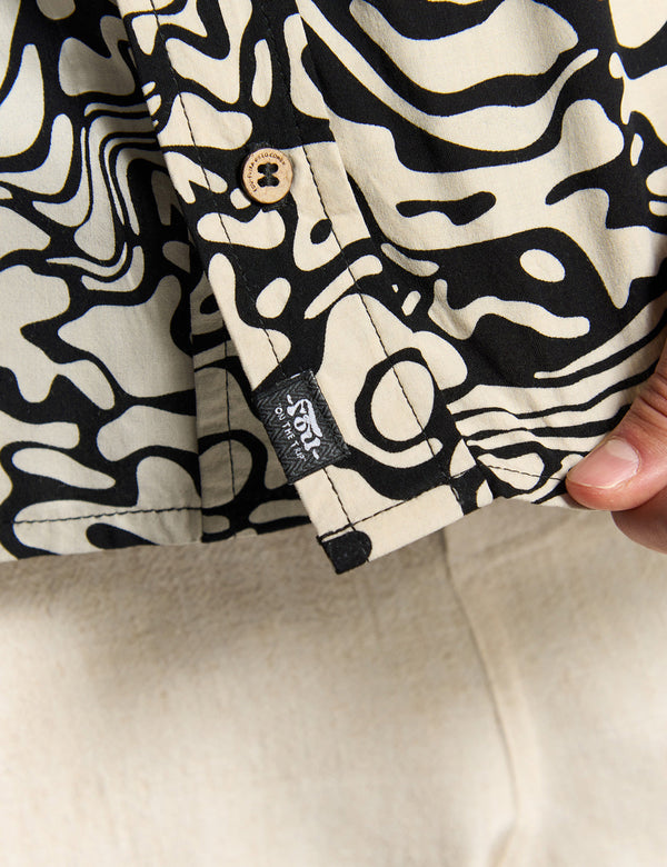 Camisa Regular Fit Pareidolia  negro + crudo Hombre