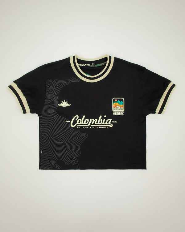 PRECIO EN PRE-VENTA ( ENTREGA EN 10 DIAS HABILES) Camiseta Oversized Colombia negro Mujer