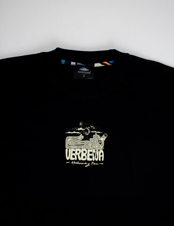 Camiseta Oversize Verbena negro Hombre