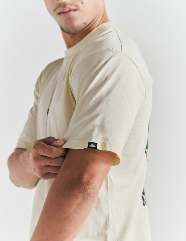 Camiseta Oversize Baja la marea  amarillo pastel Hombre