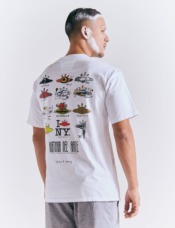 Camiseta Oversize Historia del arte  blanco Hombre